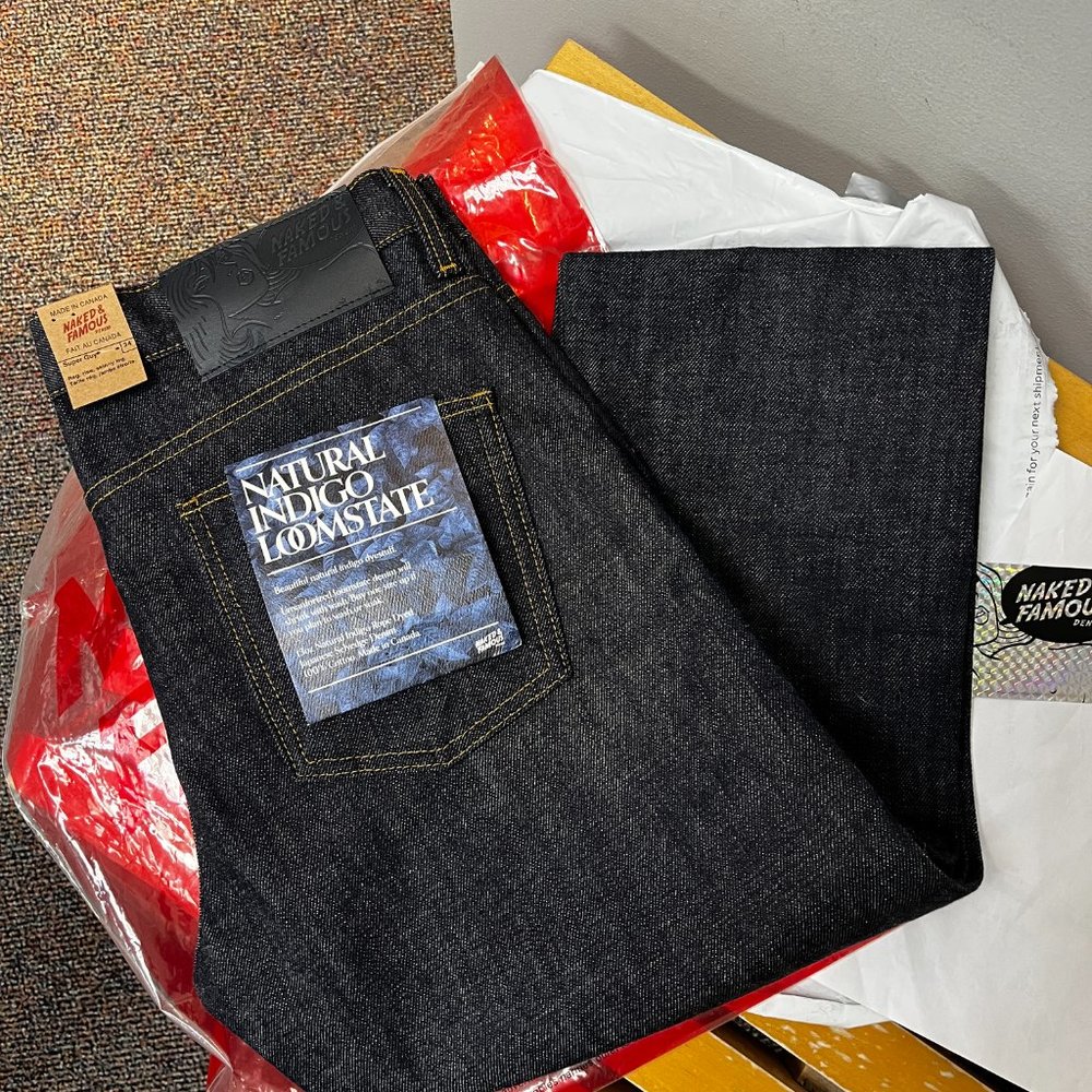 Naked & Famous Natural Indigo Loomstate Unsanforized Shrink to Fit